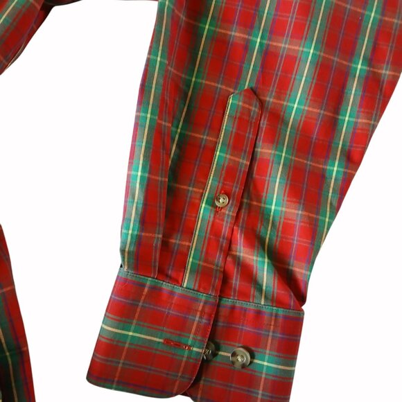 Cabelas Outfitter Red Green Plaid Long Sleeve Button Shirt Size XL Tall Holidays - Picture 13 of 14